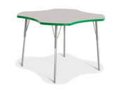 Berries® Four Leaf Activity Table, A-height - Freckled Gray/Green/Gray