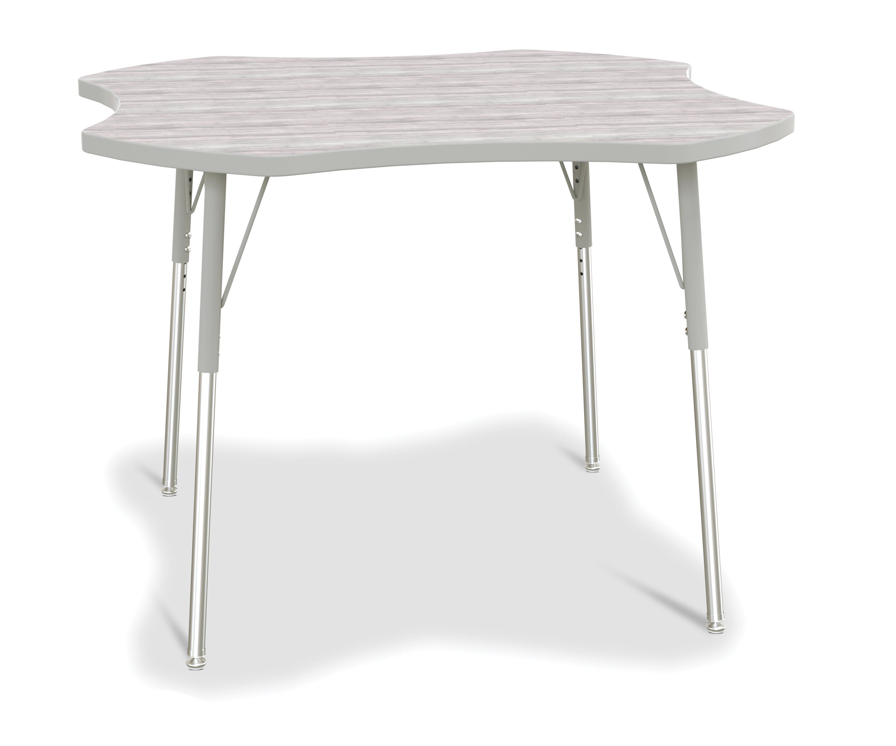 Berries® Four Leaf Activity Table - A-height - Driftwood Gray/Gray/Gray