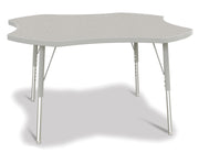 Berries® Four Leaf Activity Table, E-height - Freckled Gray/Gray/Gray