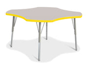 Berries® Four Leaf Activity Table, E-height - Freckled Gray/Yellow/Gray