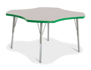 Berries® Four Leaf Activity Table, E-height - Freckled Gray/Green/Gray