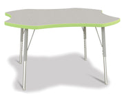 Berries® Four Leaf Activity Table, E-height - Freckled Gray/Key Lime/Gray