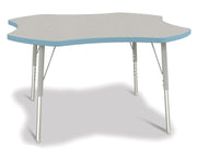 Berries® Four Leaf Activity Table, E-height - Freckled Gray/Coastal Blue/Gray