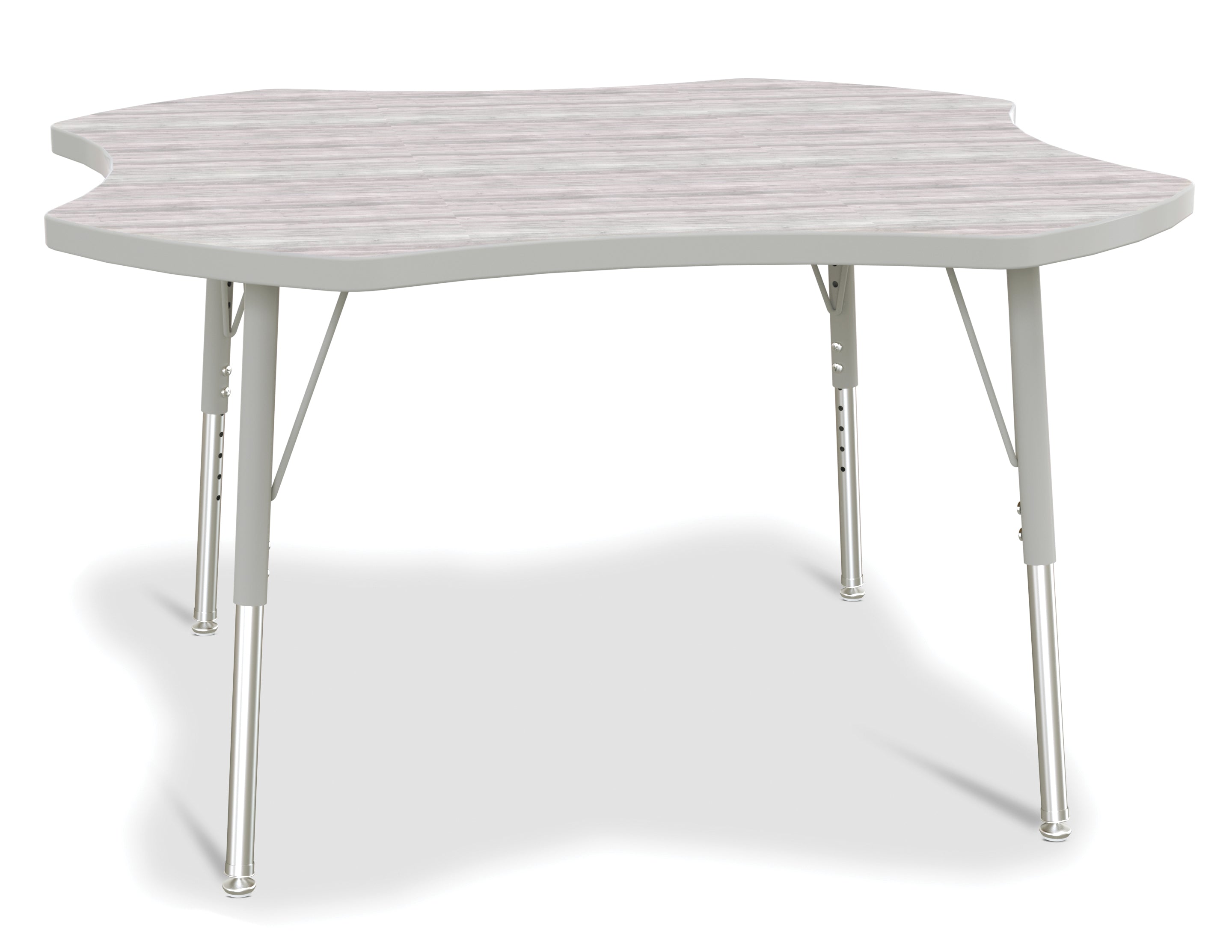 Berries® Four Leaf Activity Table - E-height - Driftwood Gray/Gray/Gray
