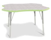 Berries® Four Leaf Activity Table - E-height - Driftwood Gray/Key Lime/Gray