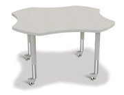 Berries® Four Leaf Activity Table, Mobile - Freckled Gray/Gray/Gray