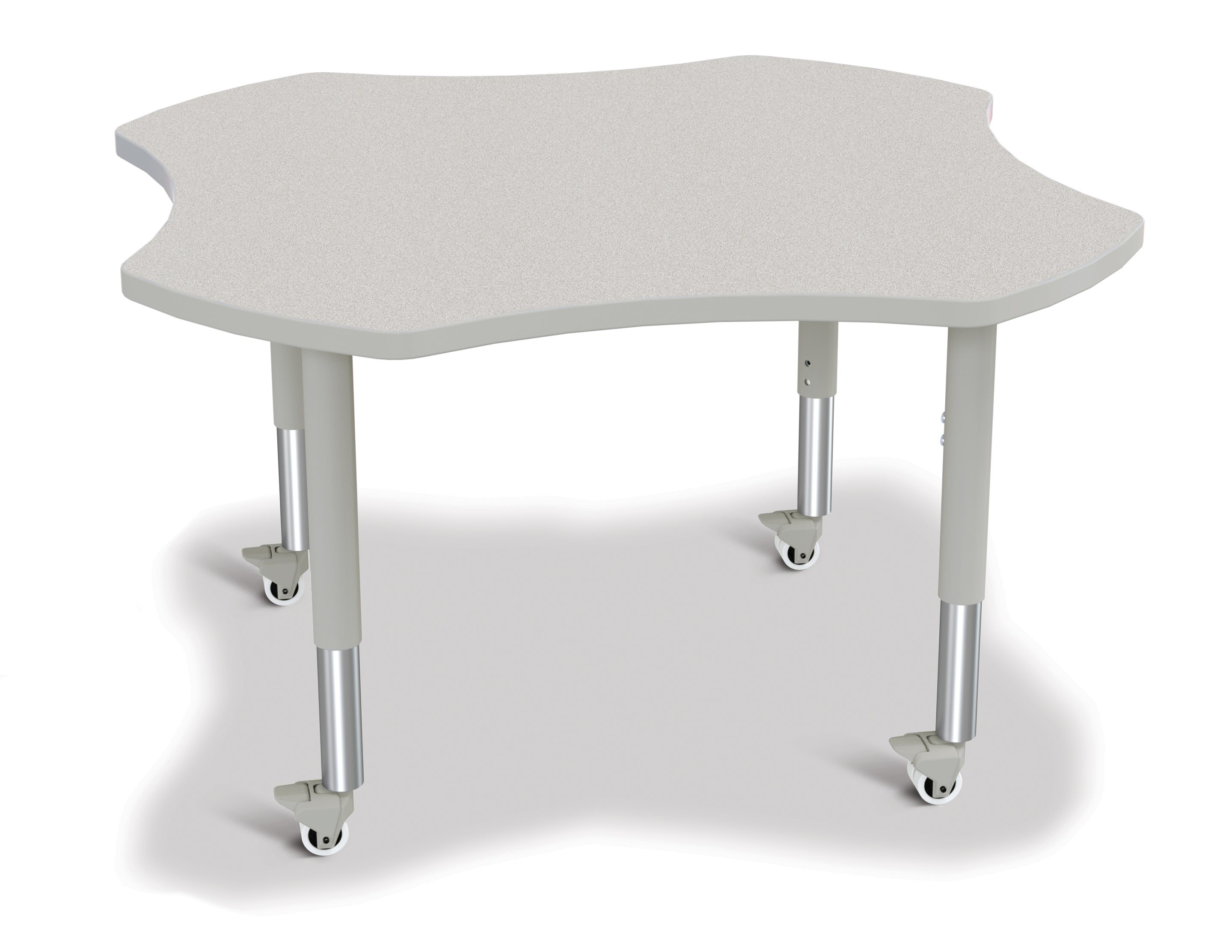 Berries® Four Leaf Activity Table, Mobile - Freckled Gray/Gray/Gray
