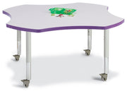 Berries® Four Leaf Activity Table, Mobile - Freckled Gray/Purple/Gray