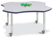 Berries® Four Leaf Activity Table, Mobile - Freckled Gray/Navy/Gray