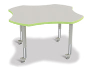 Berries® Four Leaf Activity Table, Mobile - Freckled Gray/Key Lime/Gray