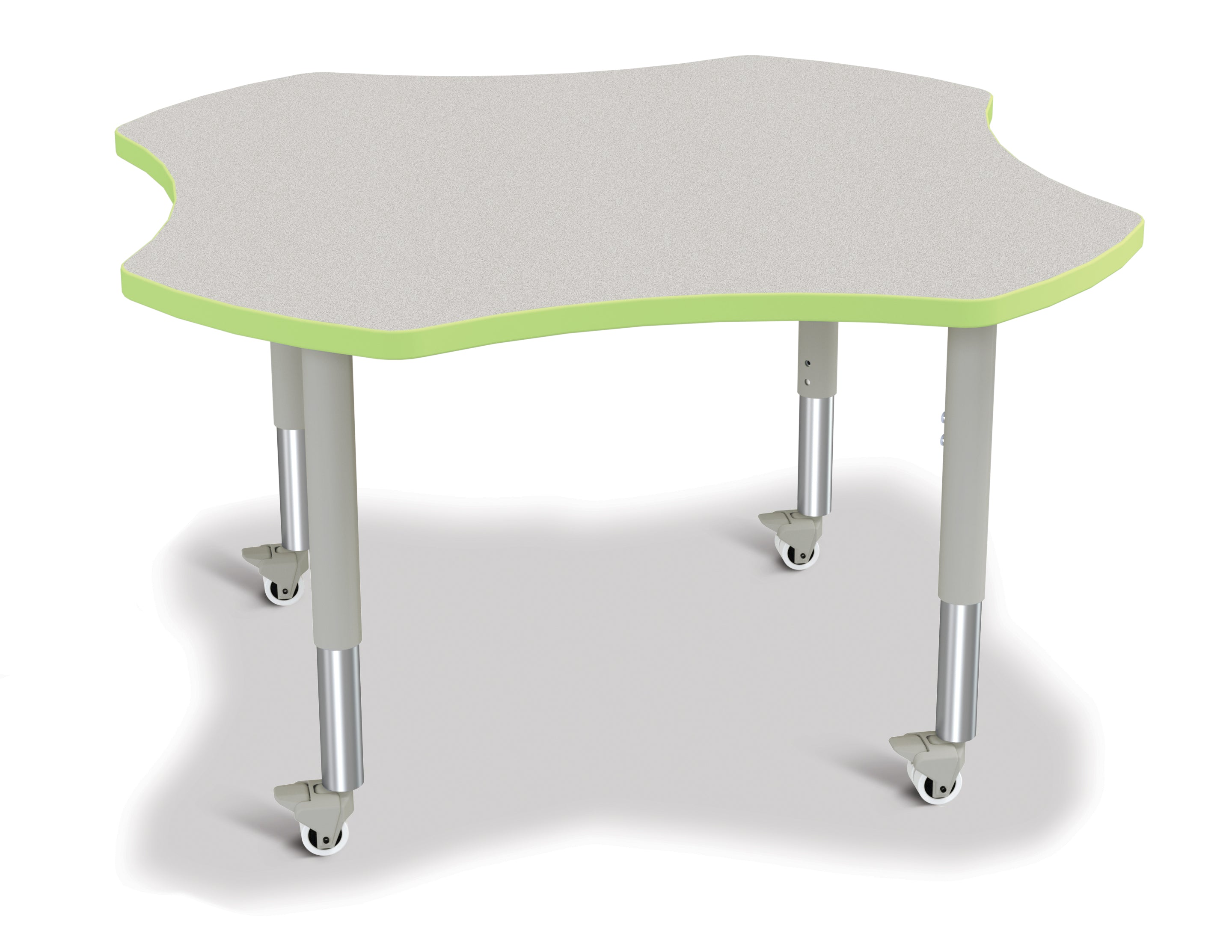 Berries® Four Leaf Activity Table, Mobile - Freckled Gray/Key Lime/Gray