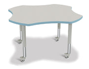 Berries® Four Leaf Activity Table, Mobile - Freckled Gray/Coastal Blue/Gray