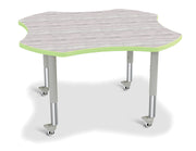 Berries® Four Leaf Activity Table - Mobile - Driftwood Gray/Key Lime/Gray