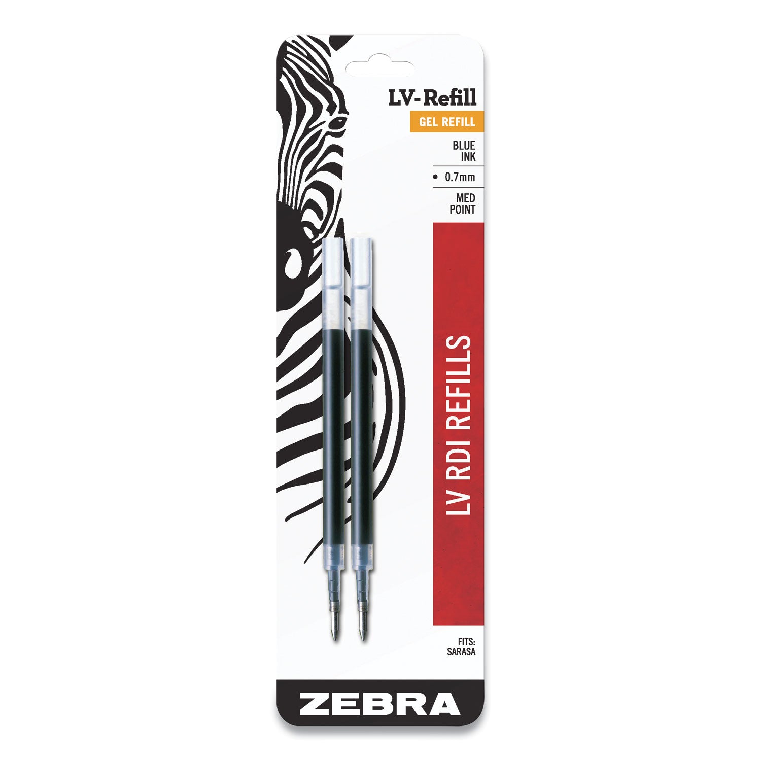 Jf Refill For Jimnie, Sarasa, Ecosarasa, Orbitz, Z-Grip And Gr8 Gel Roller Ball Pens, Medium Conical Tip, Blue Ink, 2/pack