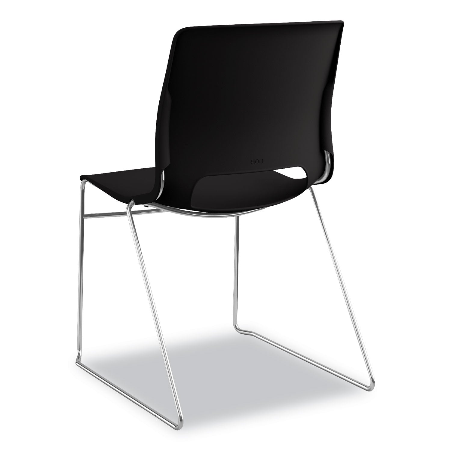 Onyx Seat Color - Plastic Seat Material - Onyx Back Color - Polypropylene Back Material - Silver Frame Color - Sled Base - 4 / Carton