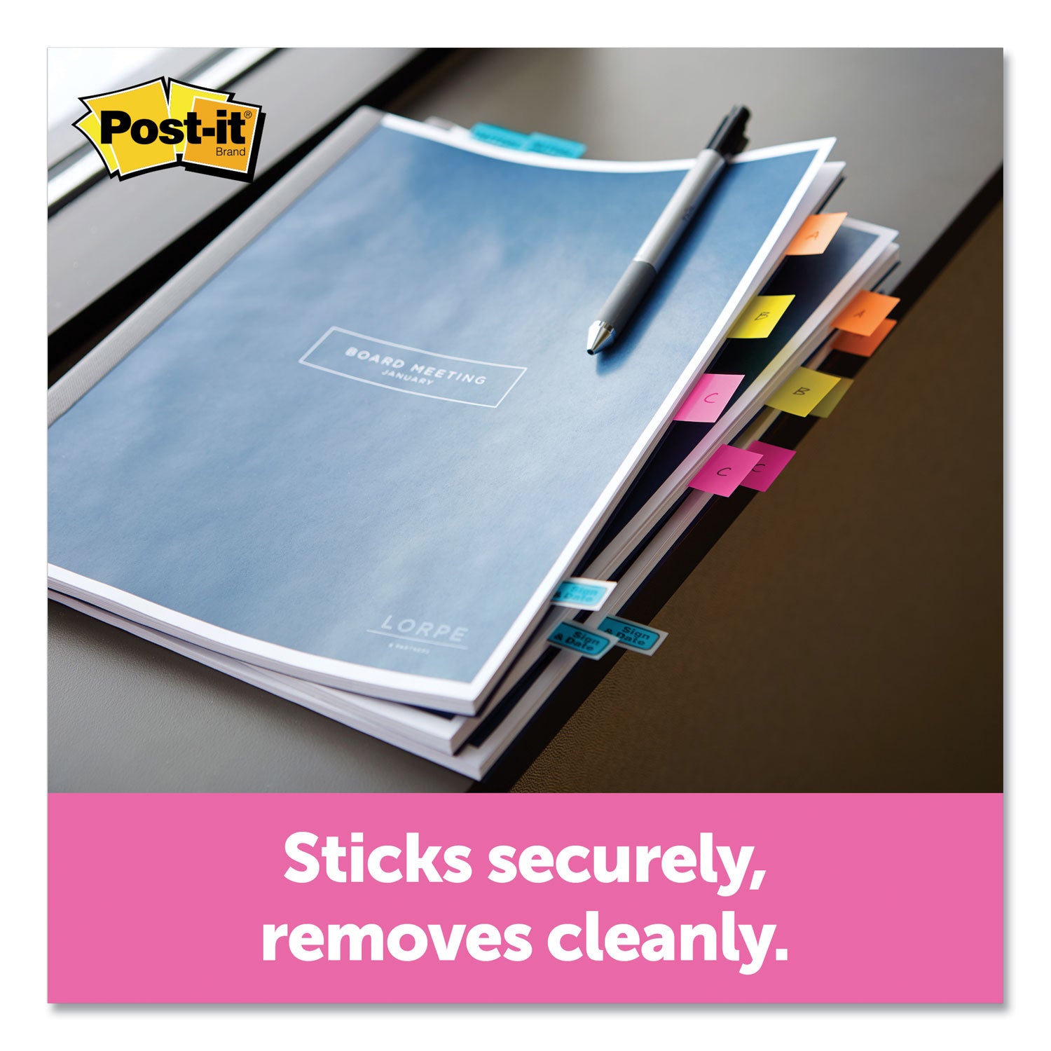 Post-it&reg; Flags - 60 - 1" Flag/Note Width x 1 3/4" Flag/Note Length - Rectangle - Unruled - Orange, Blue, Green, Pink, Yellow, Purple, Assorted - Reusable, Repositionable, Self-adhesive, Removable - Dispenser Included - 60 / Pack
