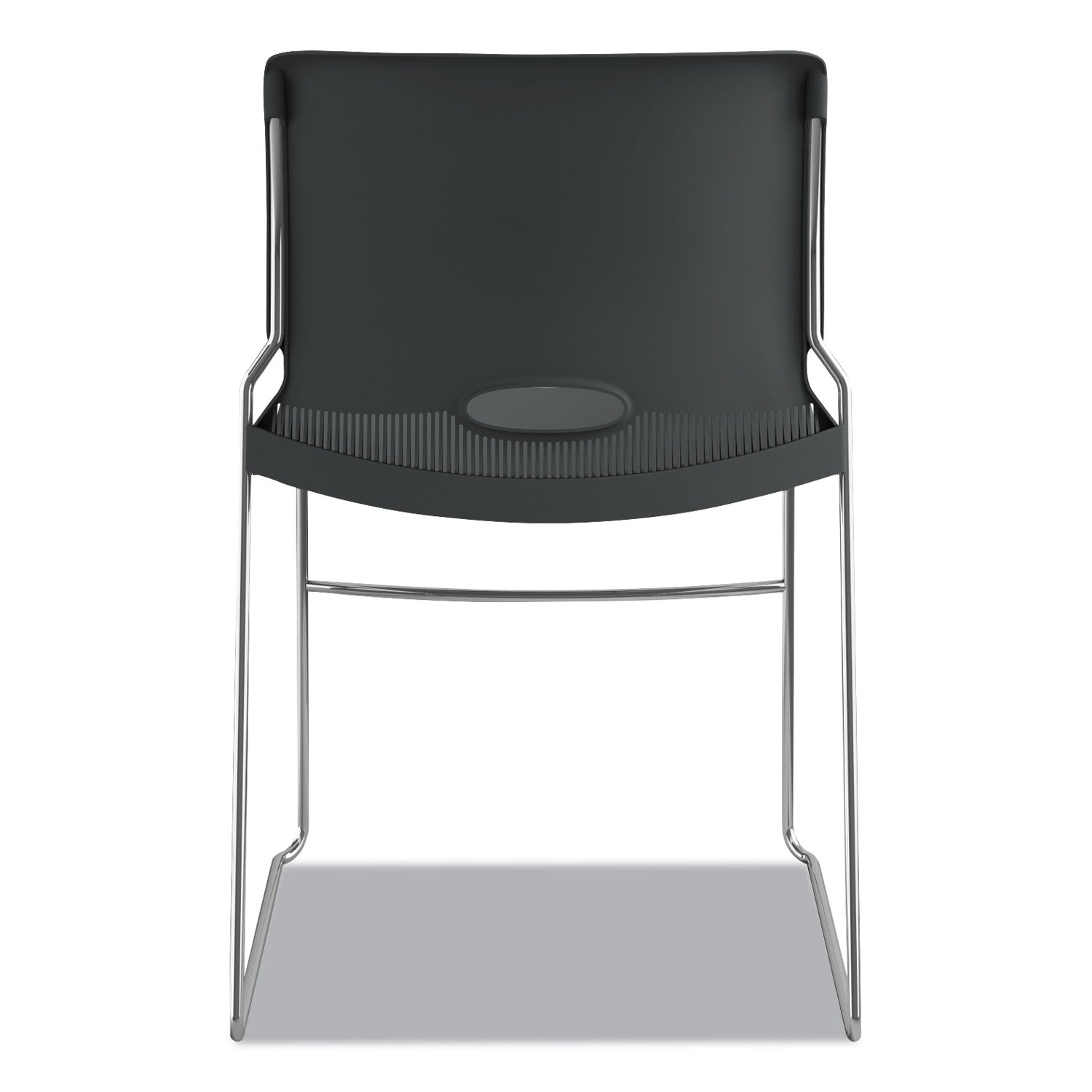 HON Olson Chair, Plastic Seat and Back, Lava Color, Chrome Steel Frame, Stackable, 4 per Carton