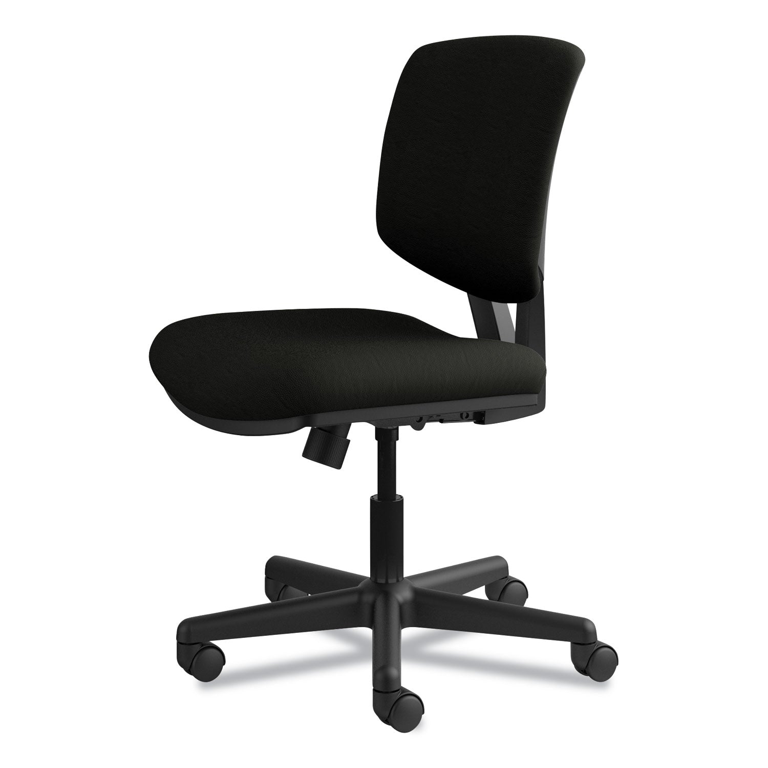 HON Volt Chair - Black Seat Color - Bonded Leather Seat Material - Black Back Color - Bonded Leather Back Material - Black Frame Color - Low Back - 5-star Base - Black - 1 Each