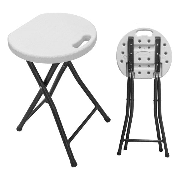 Rough n Ready® 4 Pack Folding Stool, Platinum Granite - 26" H