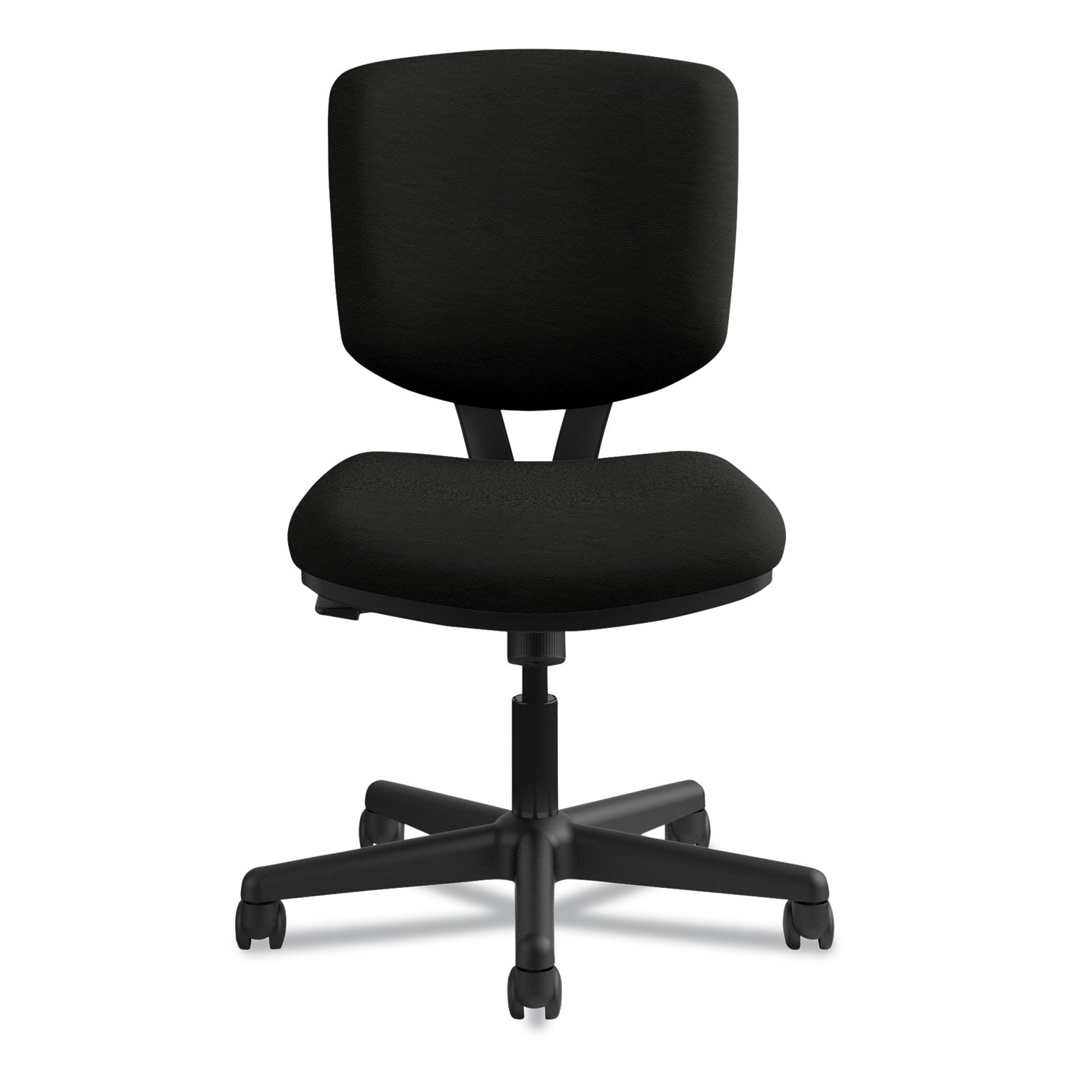 HON Volt Chair - Black Seat Color - Bonded Leather Seat Material - Black Back Color - Bonded Leather Back Material - Black Frame Color - Low Back - 5-star Base - Black - 1 Each