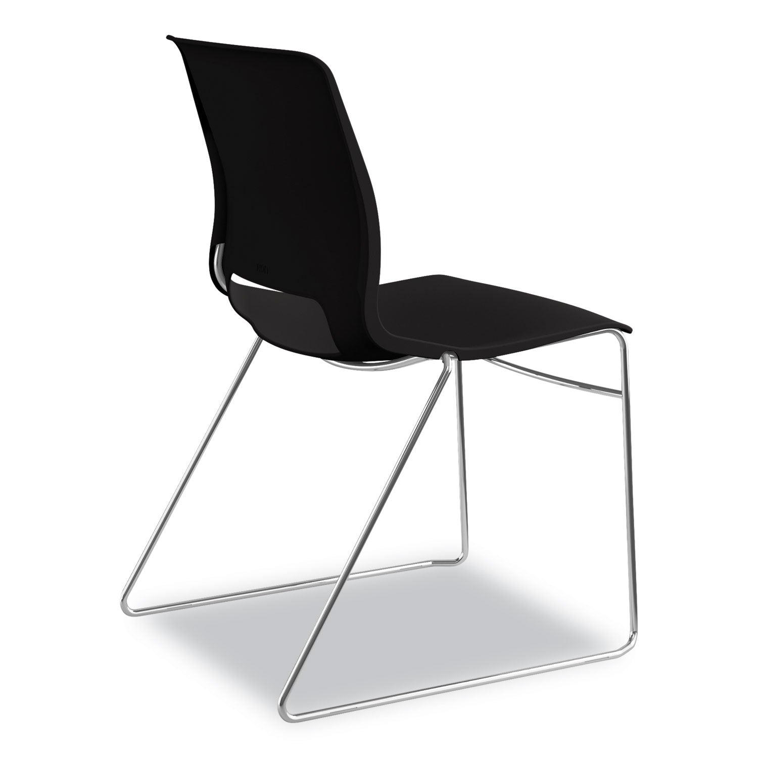 Onyx Seat Color - Plastic Seat Material - Onyx Back Color - Polypropylene Back Material - Silver Frame Color - Sled Base - 4 / Carton