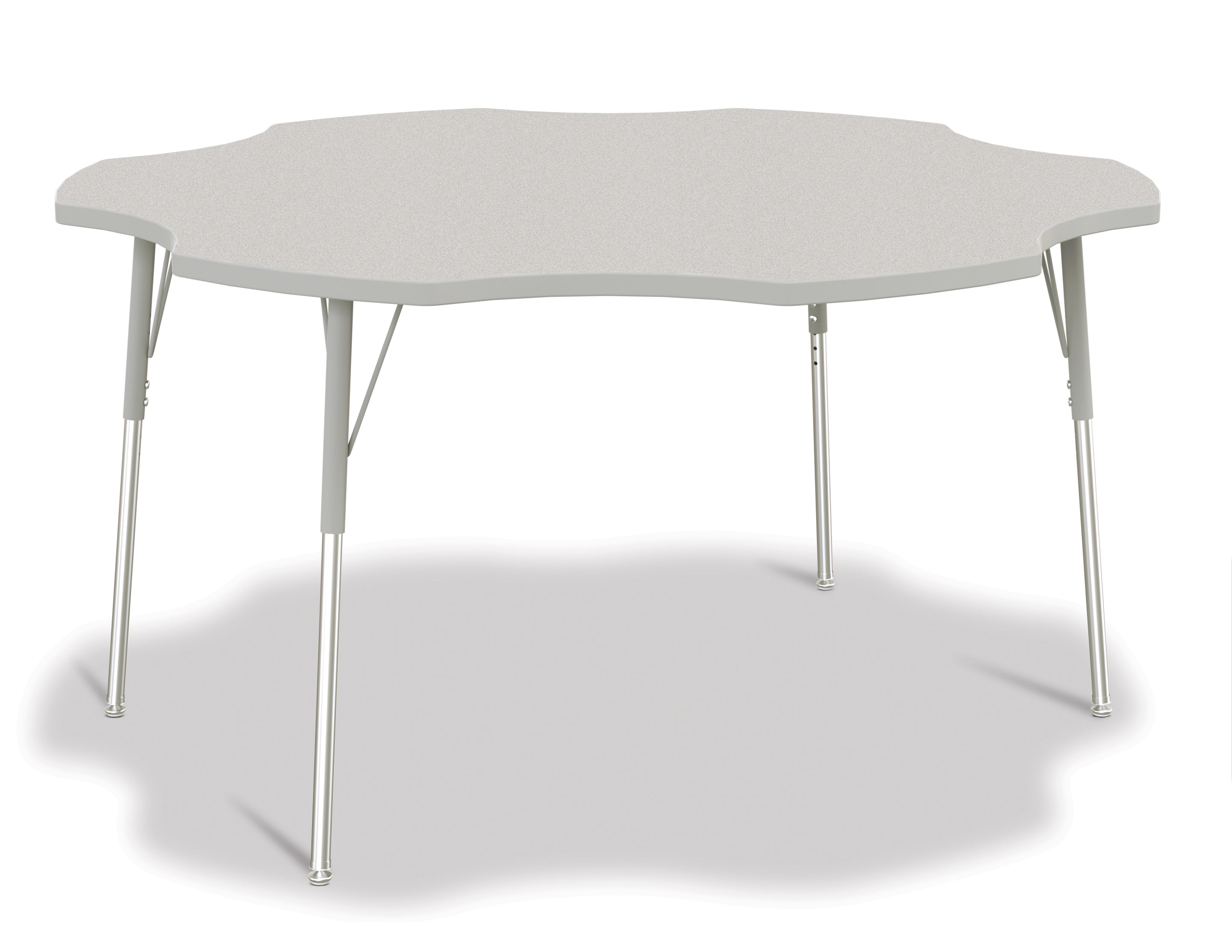 Berries® Six Leaf Activity Table - 60", A-height - Freckled Gray/Gray/Gray