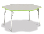 Berries® Six Leaf Activity Table - 60", A-height - Freckled Gray/Key Lime/Gray