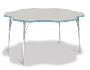 Berries® Six Leaf Activity Table - 60", A-height - Freckled Gray/Coastal Blue/Gray