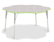 Berries® Six Leaf Activity Table - A-height - Driftwood Gray/Key Lime/Gray