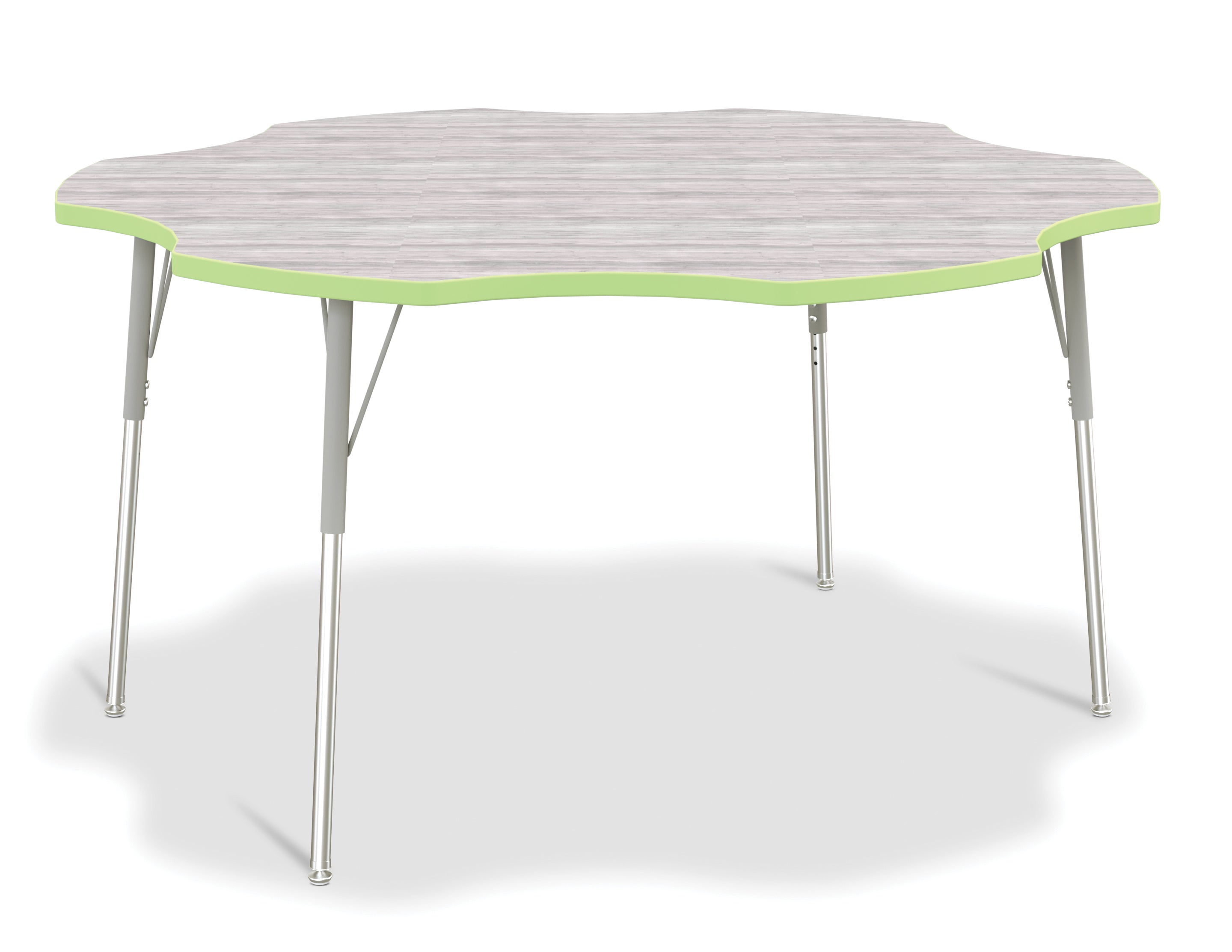 Berries® Six Leaf Activity Table - A-height - Driftwood Gray/Key Lime/Gray