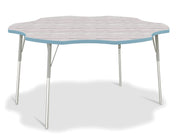 Berries® Six Leaf Activity Table - A-height - Driftwood Gray/Coastal Blue/Gray