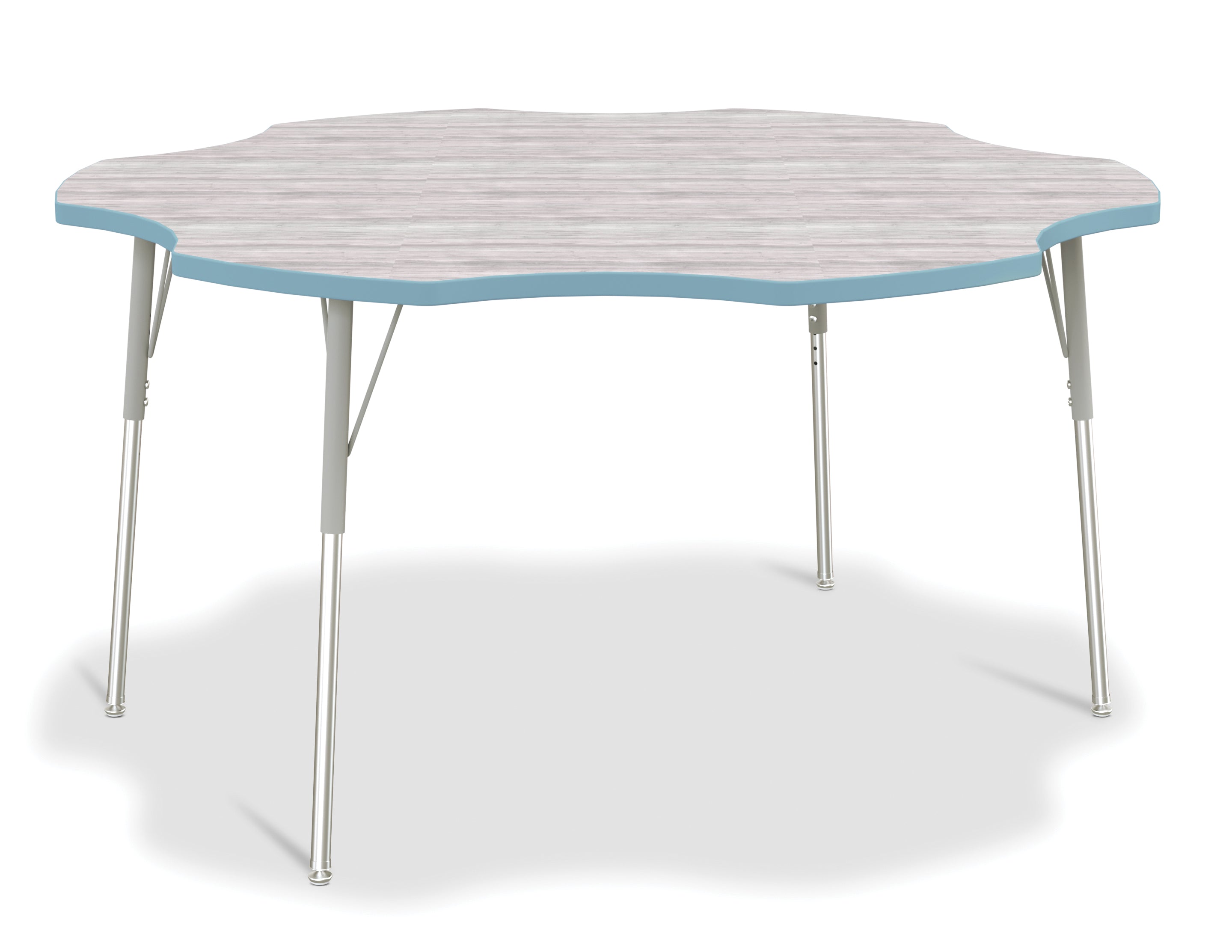 Berries® Six Leaf Activity Table - A-height - Driftwood Gray/Coastal Blue/Gray