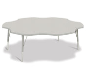 Berries® Six Leaf Activity Table - 60", E-height - Freckled Gray/Gray/Gray