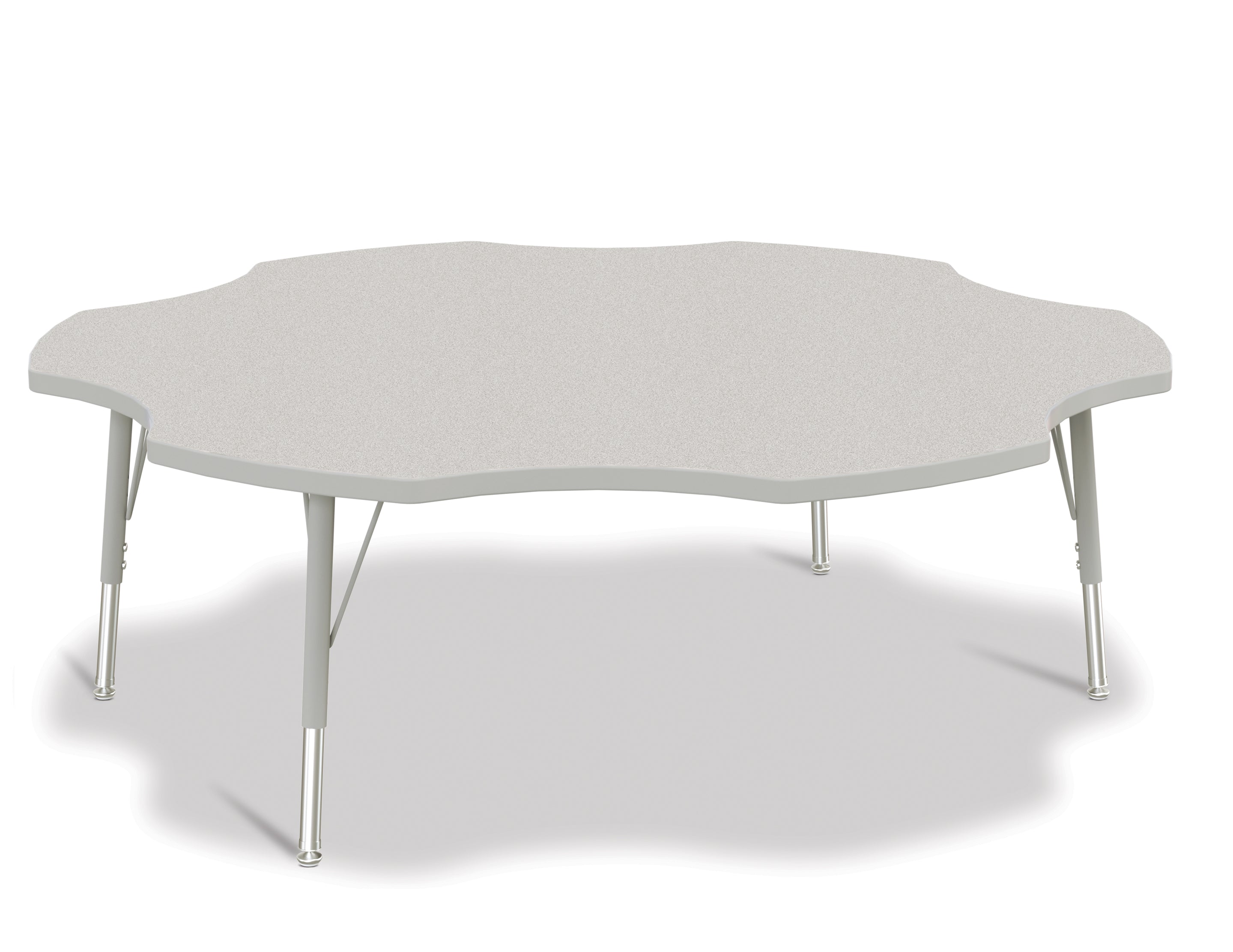 Berries® Six Leaf Activity Table - 60", E-height - Freckled Gray/Gray/Gray