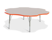 Berries® Six Leaf Activity Table - 60", E-height - Freckled Gray/Orange/Gray