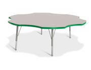 Berries® Six Leaf Activity Table - 60", E-height - Freckled Gray/Green/Gray