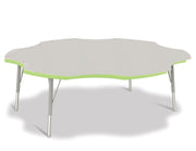 Berries® Six Leaf Activity Table - 60", E-height - Freckled Gray/Key Lime/Gray