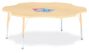 Berries® Six Leaf Activity Table - 60", E-height - Maple/Maple/Camel