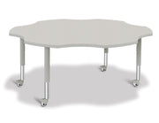 Berries® Six Leaf Activity Table - 60", Mobile - Freckled Gray/Gray/Gray