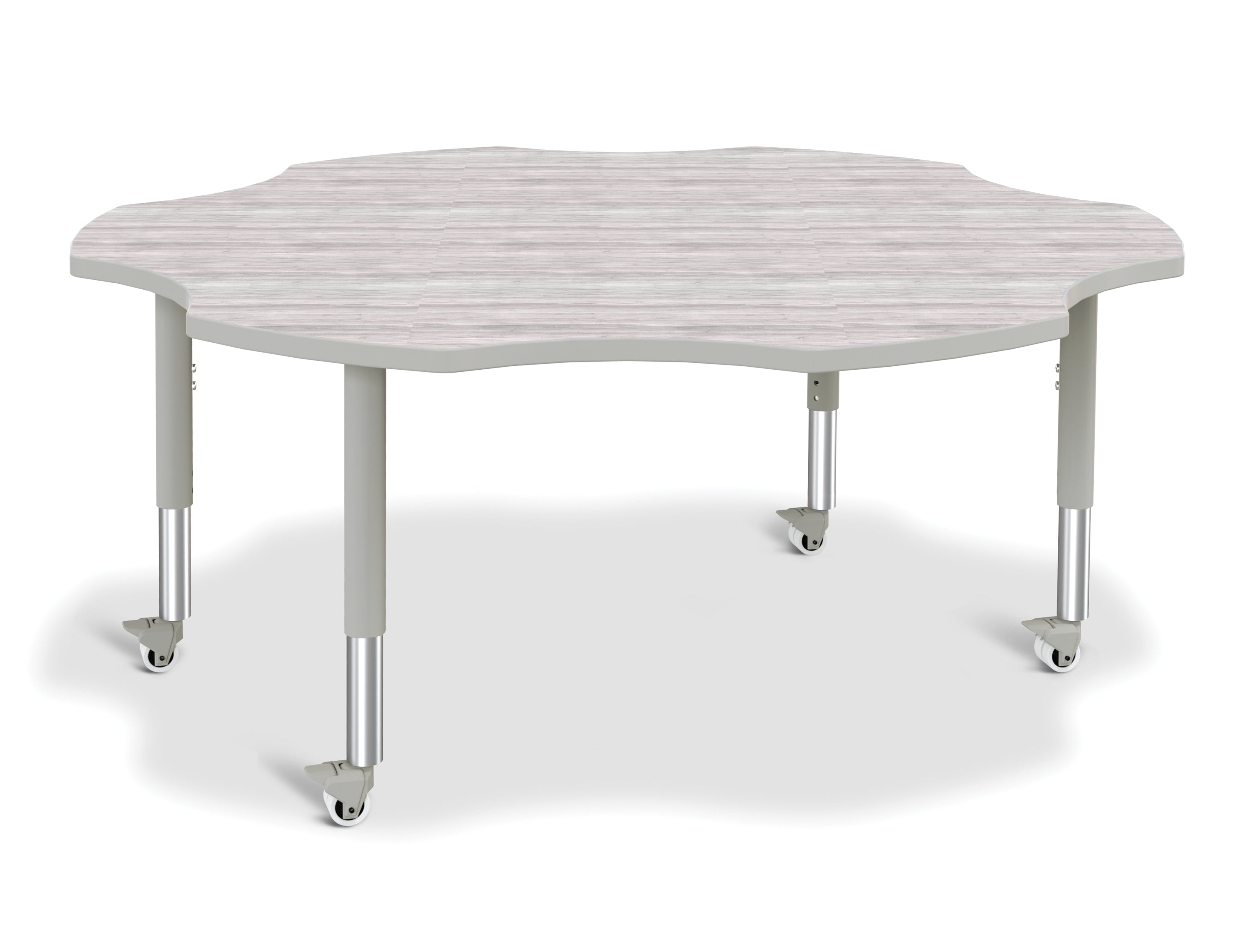 Berries® Six Leaf Activity Table - Mobile - Driftwood Gray/Gray/Gray