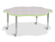 Berries® Six Leaf Activity Table - Mobile - Driftwood Gray/Key Lime/Gray