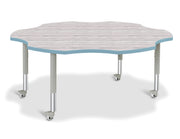 Berries® Six Leaf Activity Table - Mobile - Driftwood Gray/Coastal Blue/Gray