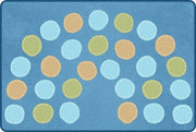 Calming Colors Arch Seating Rug - 6ft x 9ft - Rectangle - Light Blue