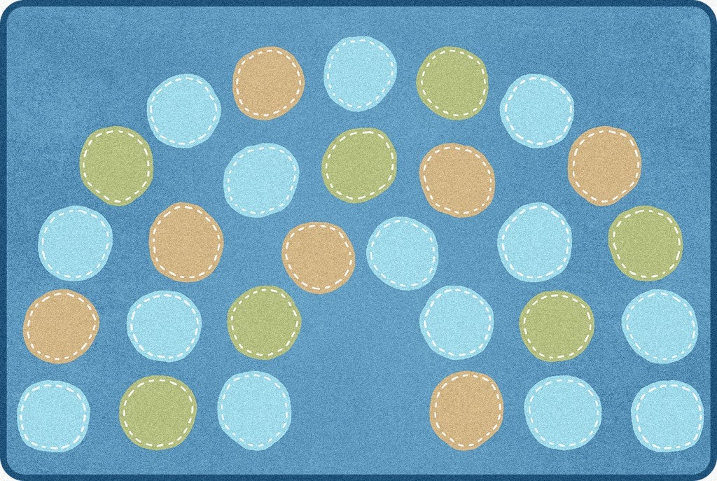 Calming Colors Arch Seating Rug - 8ft x 12ft - Rectangle - Light Blue
