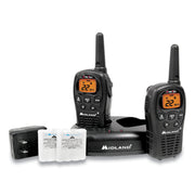 22 Radio Channels - 22 GMRS/FRS - Upto 126720 ft - Auto Squelch, Keypad Lock, Silent Operation - Water Resistant - Black - 1 Each