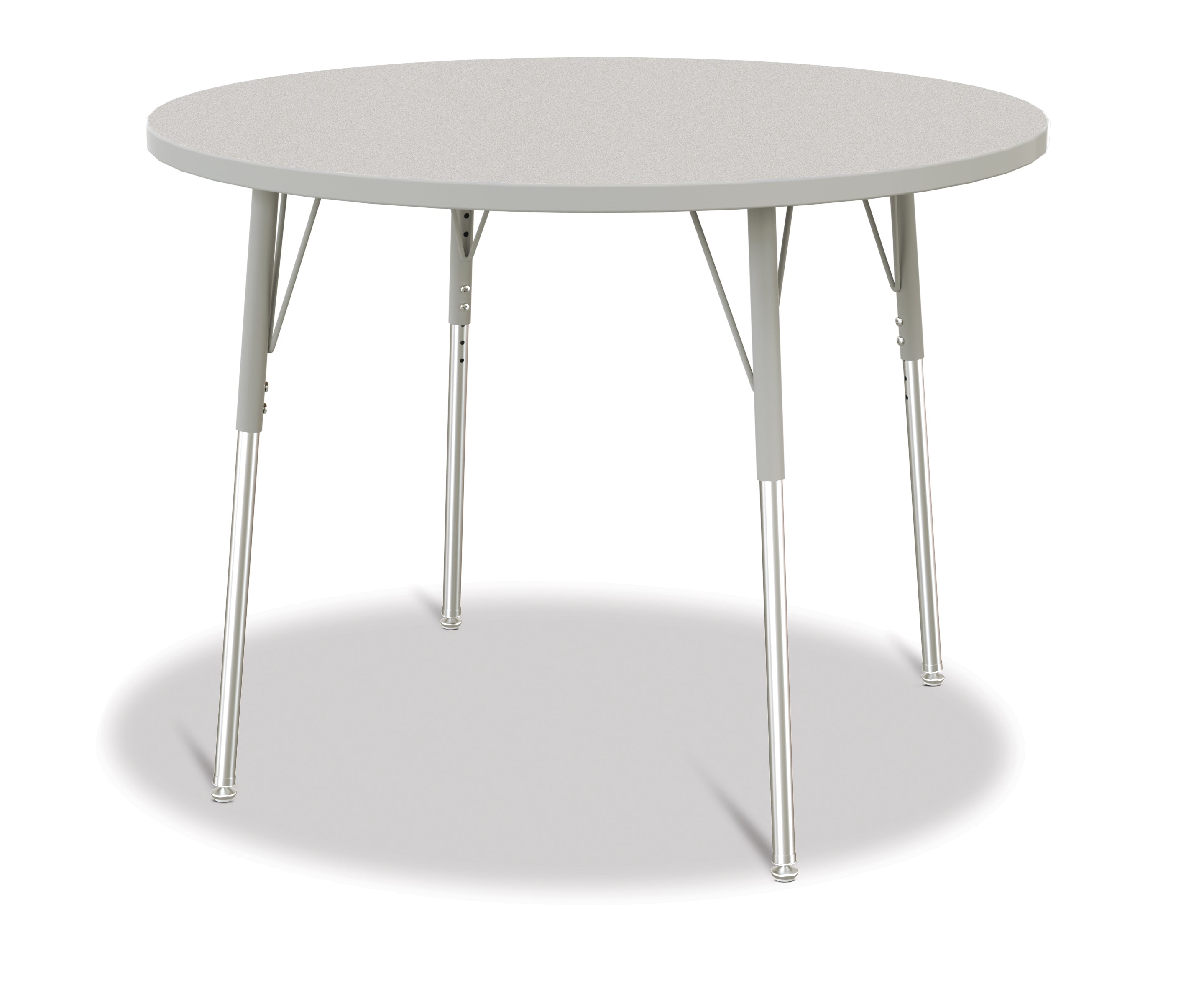 Berries® Round Activity Table - 42" Diameter, A-height - Freckled Gray/Gray/Gray