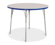 Berries® Round Activity Table - 42" Diameter, A-height - Freckled Gray/Blue/Gray