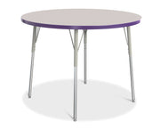 Berries® Round Activity Table - 42" Diameter, A-height - Freckled Gray/Purple/Gray