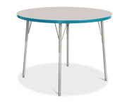 Berries® Round Activity Table - 42" Diameter, A-height - Freckled Gray/Teal/Gray