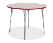 Berries® Round Activity Table - 42" Diameter, A-height - Freckled Gray/Red/Gray